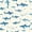 Cream Navy, variant on Manfei Cartoon Ocean Shower Curtain 72Wx72L, Kawaii Whale Shark Bathroom Curtain, Bright Blue