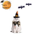 thumbnail image 4 of Disfraz de gato de Halloween - Collar de gato de Halloween con cascabeles y sombrero de calabaza de Halloween Disfraz de gato MFZFUKR CPB-US-XD1466-1, 4 of 5