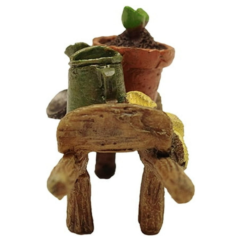 Mini Outdoor Garden Wheelbarrow Hand Tools Fairy Dollhouse Yard Decor Accessory Mini Outdoor Garden Wheelbarrow Hand Tools Fairy Dollhouse Yard Decor Accessory