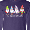 thumbnail image 4 of Inktastic Christmas Hangin with My Gnomies Long Sleeve T-Shirt, 4 of 5