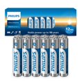 thumbnail image 1 of Batería PHILIPS AAA ultra alcalina de 1,5 V, paquete de 12 unidades, 10 años, 1 of 1