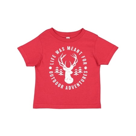 

Inktastic Life Was Meant for Outdoor Adventures with Deer Gift Toddler Boy or Toddler Girl T-Shirt