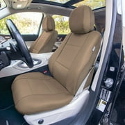 FH Group Universal Fit Faux Leather Car Seat Covers, Waterproof Front Set - Tan PU002102TAN