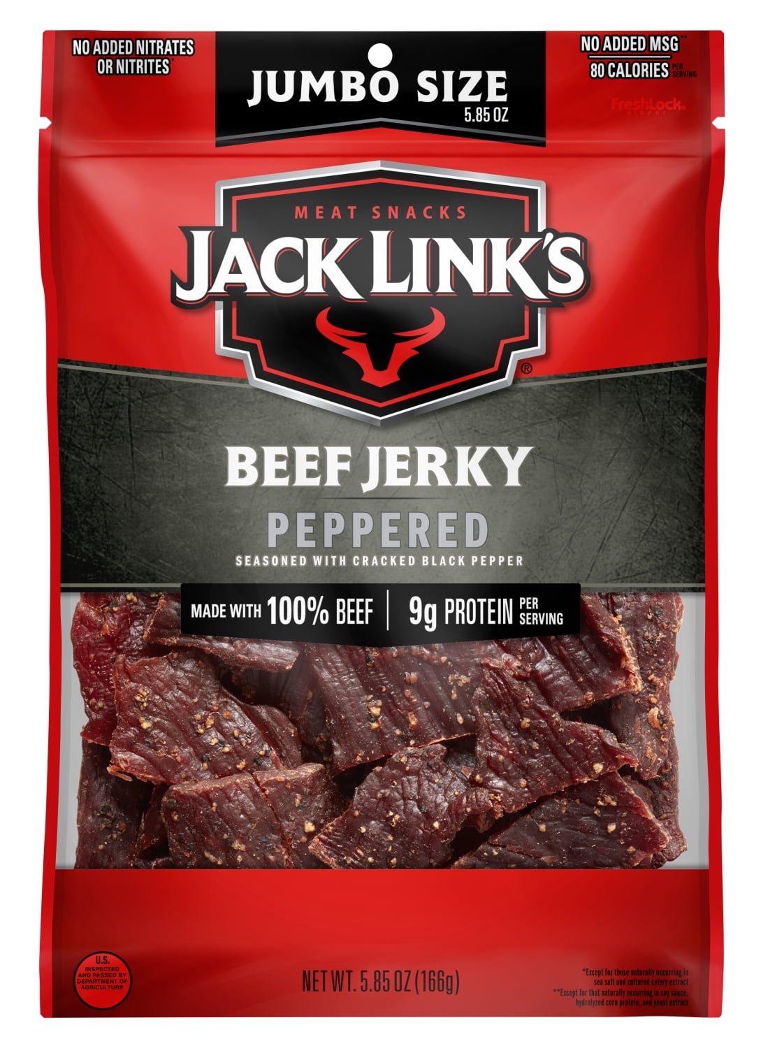 Jack Link's Peppered Beef Jerky Jumbo Bag, 5.85 oz