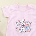 thumbnail image 6 of KPOPLK Baby Girl Clothes Infant Newborn Girl Outfits Summer Clothes Romper Short Sleeve Crewneck One -Piece Size 3-6 Months,Pink, 6 of 6