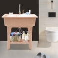 thumbnail image 4 of Spacious Utility Sink Laundry Sink Freestanding Sink Wash Station With Faucet for Laundry, Bathrooms, 4 of 20