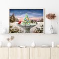 thumbnail image 4 of Cuadros Decorativos 5D bricolaje taladro redondo completo diamante pintura árbol de Navidad nieve decoración (NH691) Likrtyny embutido en tela, 4 of 7