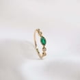 thumbnail image 3 of HeartsAndYou 0.4ct Natural Emerald Wed Band Vintage-Inspired Minimalist 14k SOLID Yellow Gold, 3 of 9
