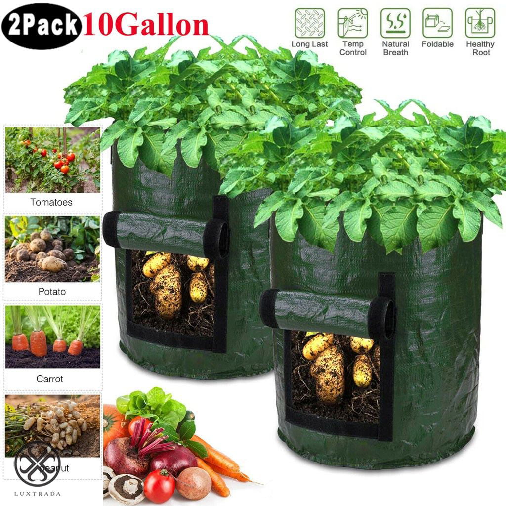DIY Potato Vegetable Grow Planter PE Cloth Planting Container Bags Garden Pot 