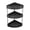 Black 3-Tier, variant on Homenest Triangular 2-Tier Corner Spice Rack, Countertop Organizer Shelf, Space-Saving Kitchen Bathroom Cosmetic Storage, White Metal Frame