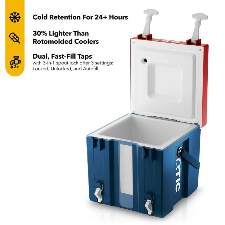 RTIC Halftime Water Cooler, 3 Gallon, Hard-Sided, Insulated Drink