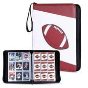 Football Cards Binder Holds Up to 720 Cards with 40 Sleeves, Famard Trading Card Binder with Wraparound Zipper and Convenient Carry Loop, 3-Ring Album for Card Collection Storage