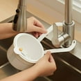 thumbnail image 3 of Oimcto Yellow Drain Basket Drain Rack,Faucet Hanging Multifunctional One Push Type Kitchen Faucet Drain Basket and Strainer Separate Filter Design for Vegetable Fruit Etc, 3 of 9