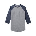 thumbnail image 2 of Ma Croix Tri Blend Raglan 3/4 Sleeve Baseball Jersey T-Shirt S-2XL, 2 of 6