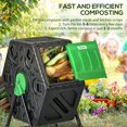 thumbnail image 4 of Outsunny Composteur de 17 Gallons, Bac à Compost avec Pattes en Acier, Vert, 4 of 10