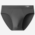 thumbnail image 2 of Briefs for Men, Breathable Polyester Fabric with Spandex Stretch, Seamless Design, Soft Elastic Waistband, Solid Black Color, Size L, 2 of 4