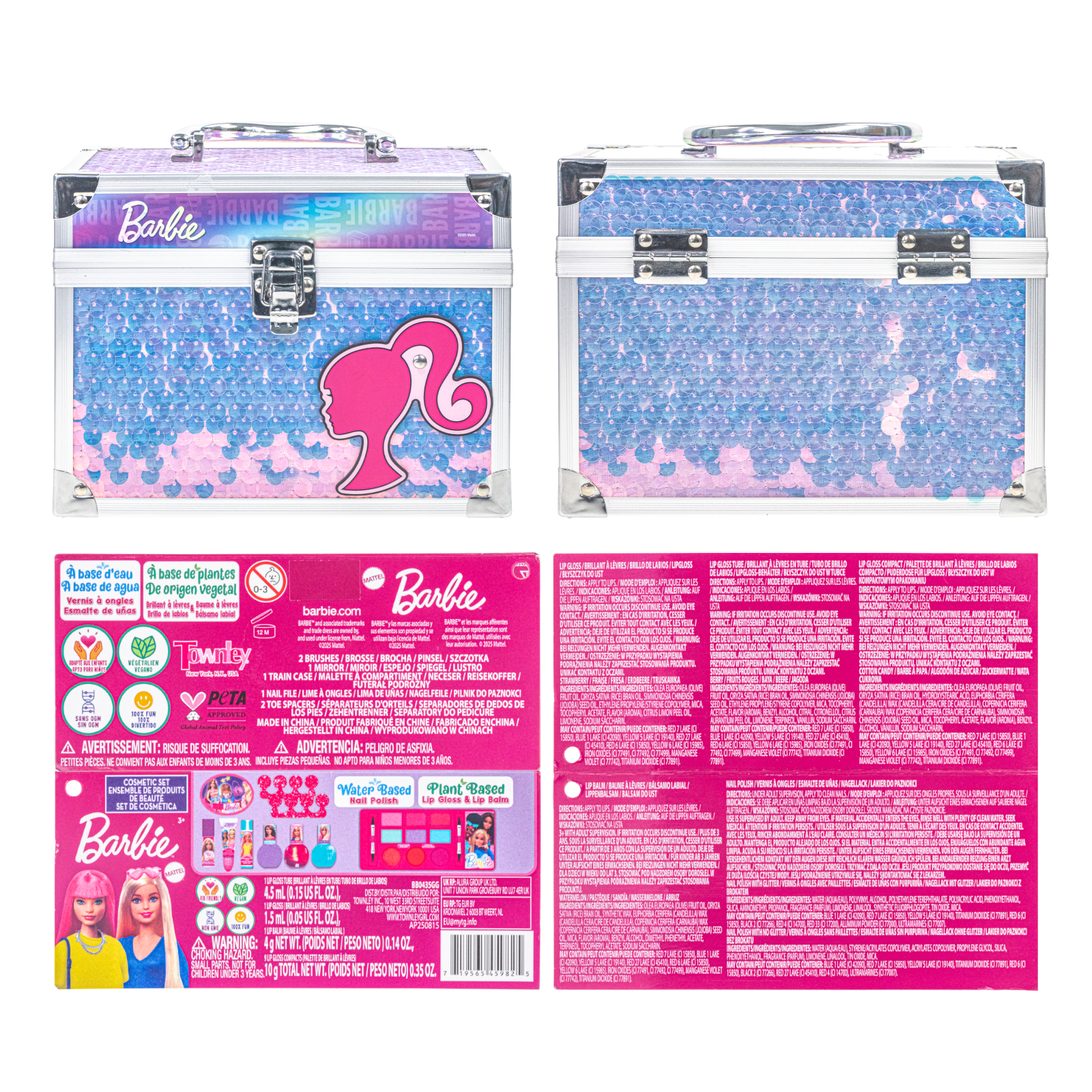 Townley Girl Barbie Makeup Train Case for Kids photo 8