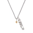 thumbnail image 1 of Delight Jewelry Goldtone Mini July - Red Crystal Heart Silvertone Best Friends Forever Bar Charm Necklace, 23", 1 of 4