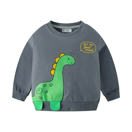 

Kids Toddler Baby Girls Boys Autumn Winter Printed Dinosaur Cotton Long Sleeve Hoodie Clothes