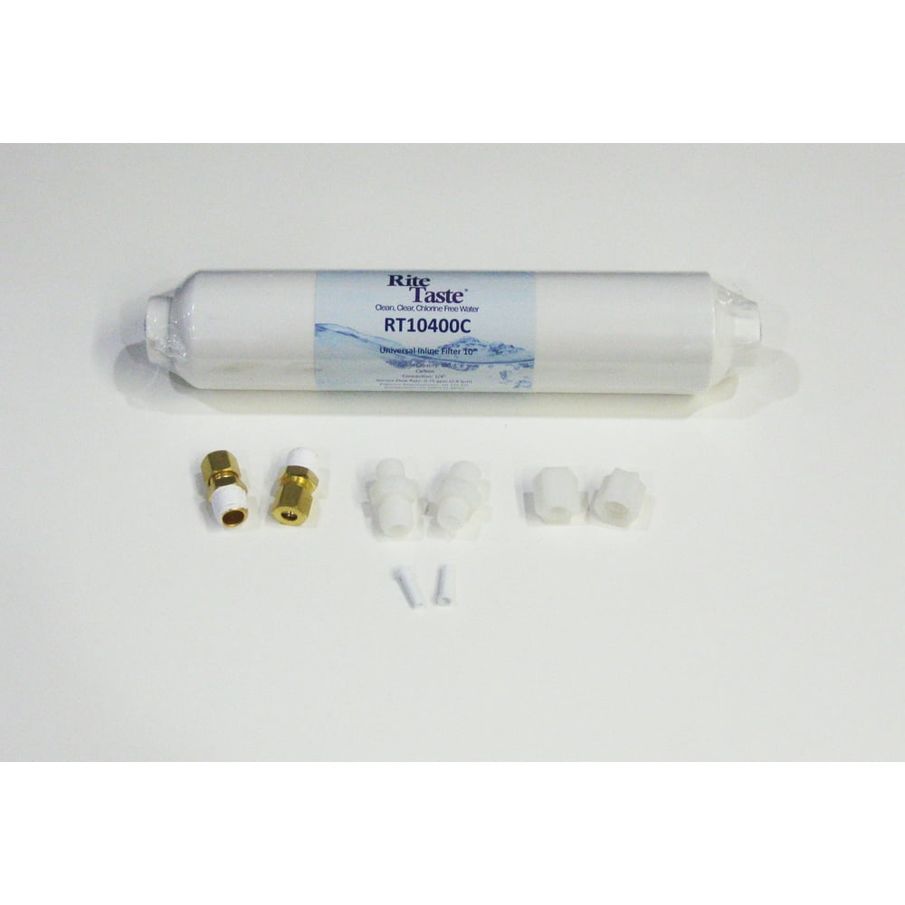 Rite Taste RT10400C 10" Universal Inline Refrigerator Water Filter 1/4