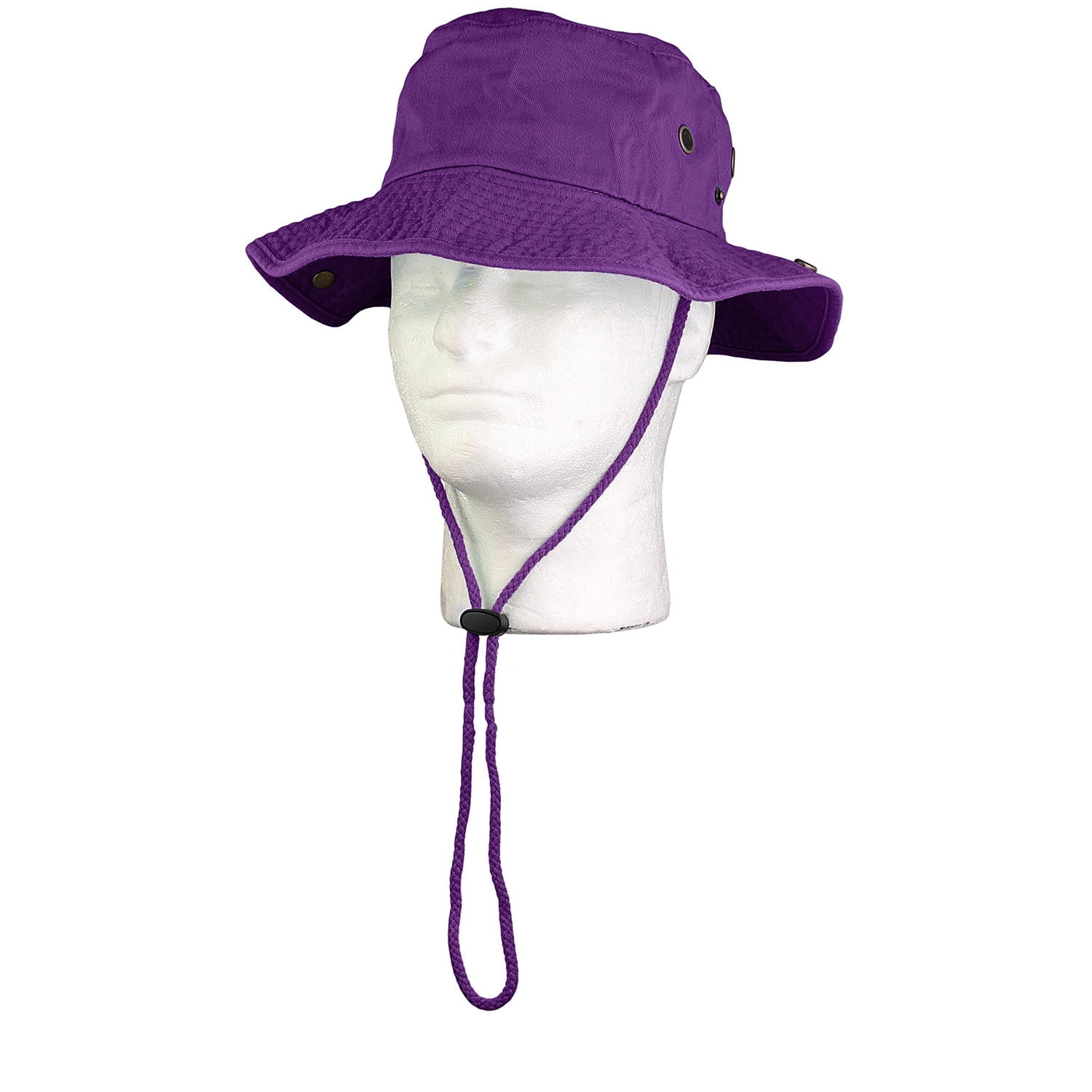 Wide Brim Hiking Fishing Safari Boonie Bucket Hats 100% Cotton UV