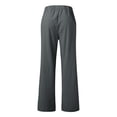 thumbnail image 6 of Jxximdong Pants for Womens Casual Solid High Waisted Loose Wide Leg Cozy Pants Comfy Straight Leg Trousers Lounge Pants With Pockets Gray S Trousers, 6 of 6