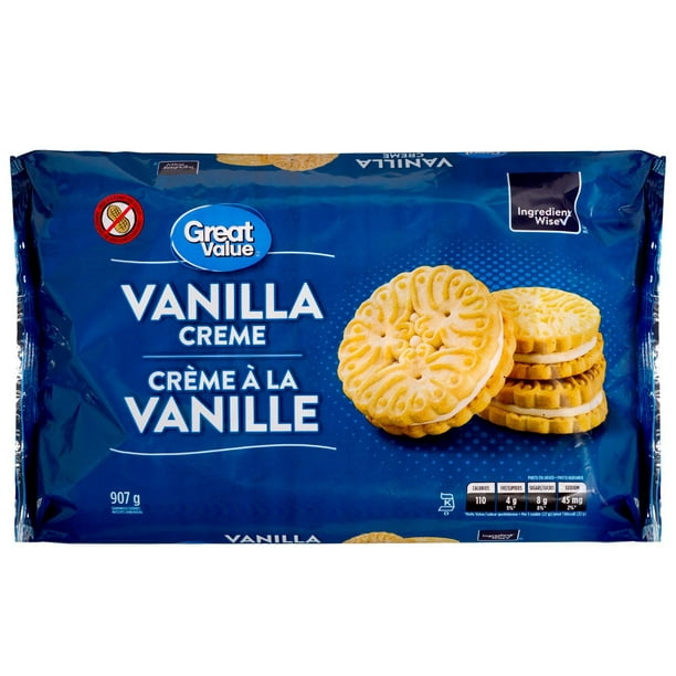 Biscuits sandwichs crème à la vanille Great Value 907 g