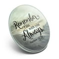thumbnail image 2 of Remember I Am With You Always Matthew 28:20 Snowy Mountain Metal 1.1" Tie Tack Hat Lapel Pin Pinback, 2 of 4