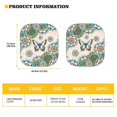 thumbnail image 5 of Bulopur Butterfly Boho Mandara Car Windshield Sunshade Blocks Heat Car Sun Shade Windshield Foldable and Durable Car Window Shades 2 Pack Window Sun Blocker for Most Cars, 5 of 6