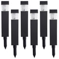 thumbnail image 1 of Sterno Home GL42077 Bollard Outdoor Landscape and Pathway Solar LED Lights 6pk, Black, 1 of 1
