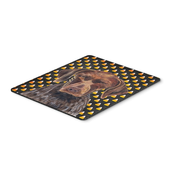 "German Shorthaired Pointer Candy Corn Halloween Portrait Mouse Pad Hot Pad or Trivet"