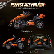 Licensed McLaren Go Kart for Kids Ages 6+, 24V Electric Drift Kart Car Ride on Toys for Big Kids, Crazy Go Cart with Dual 200W Motors, Adjustable Seat, 7.5MPH, LED Lights