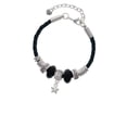 thumbnail image 2 of Delight Jewelry Silvertone Mini Star with Clear Crystal Granddaughter Celtic Knot Leather Bead Bracelet, 7"+2" Extender, 2 of 4