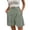 C-Mint Green411, variant on DHFJKG Womens Summer Straight Leg Shorts Casual Elastic Waist Solid Color Loose Fit Comfortable Daily Wear Shorts With Pockets Versatile Bottoms