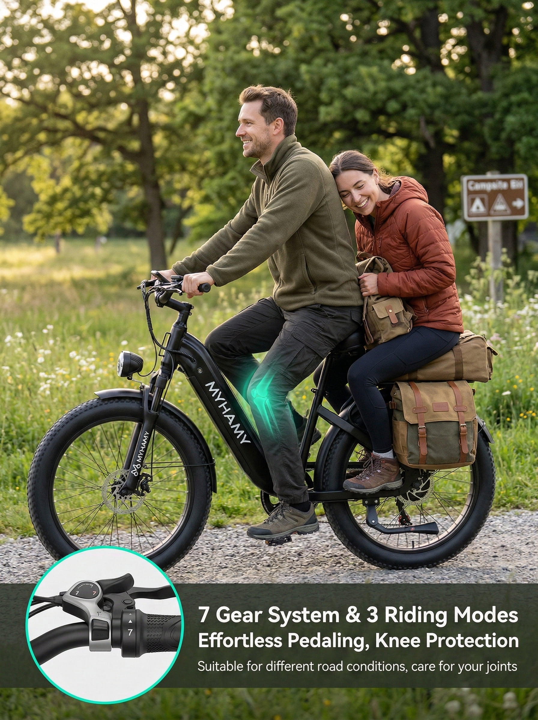 2000W Peak Power Electric Fat Tire Bike for Adults - 28MPH, 48V 18Ah (35-85 Miles), 26"x4" All-Terrain Ebike Electirc Bicycle with Full Suspension & 11" Comfort Seat - Conquer Snow, Sand & Trails