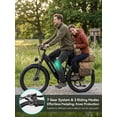 thumbnail image 6 of 2000W Peak Power Electric Fat Tire Bike for Adults - 28MPH, 48V 18Ah (35-85 Miles), 26"x4" All-Terrain Ebike Electirc Bicycle with Full Suspension & 11" Comfort Seat - Conquer Snow, Sand & Trails, 6 of 9