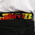 thumbnail image 4 of DC Comics Belt, Seatbelt Buckle Belt, Classic Batman Issue 1 Robin Batman Cover Pose Yellow Red, 30 to 44 Inches, 4 of 9