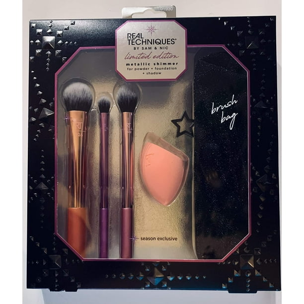 Acquiesce Helder op wasserette Real Techniques by Sam & Nic Limited Edition Metallic Shimmer Brush Set -  Walmart.com
