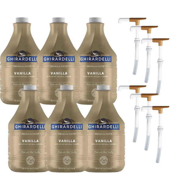Ghirardelli Sauce Aromatisante Vanille 64 fl. oz. Pompe Bonus