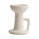 thumbnail image 2 of Portavelas de cerámica para velas de té, centro de mesa, adorno clásico bohemio Blanco, 2 of 7
