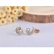 thumbnail image 3 of Pendientes de luna de diamantes de imitación de acero de titanio clásicos, joyería de color oro rosa, pendientes de botón de circonita cúbica para mujeres, acero blanco, código de producto 62097, acer, 3 of 5