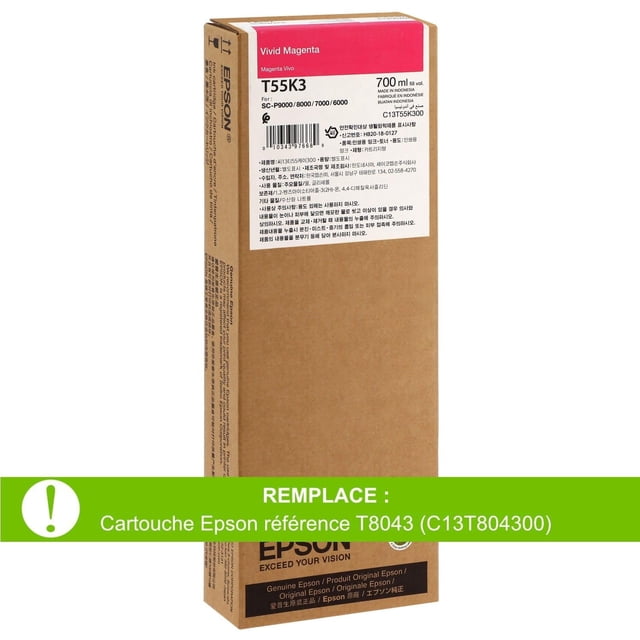 Cartucho de tinta Epson Singlepack Magenta Vivo T55K300