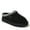 Black, variant on Fireside by Dearfoams Women's Greta Genuine Shearling Clog Slipper with Embroidery