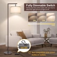 thumbnail image 2 of Lámpara de pie Boncoo Arc Brown, pantalla ajustable, LED regulable, 2 of 6