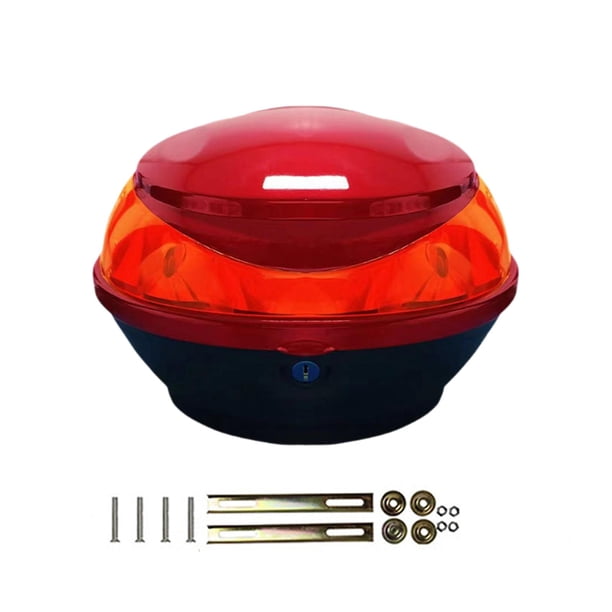 Estuche de almacenamiento para motocicletas, baúl trasero para bocadillos, para teléfono rojo