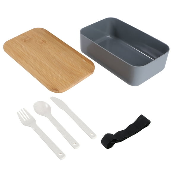 unbranded 1Pc Sealing Salad Bowl Portable Lunch Box Food Container (Grey)