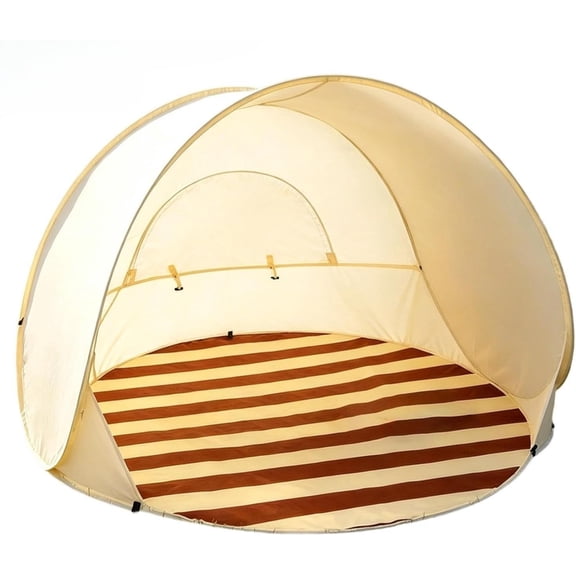 Beach Tent for 3-4 People with Sun Shade, Portable Pop Up Shelter for Camping Blue