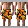 thumbnail image 3 of luoweisi Men's Beach Shorts Quick Dry Swim Trunks with Mesh Lining Thanksgiving Pumpkin M, 3 of 5