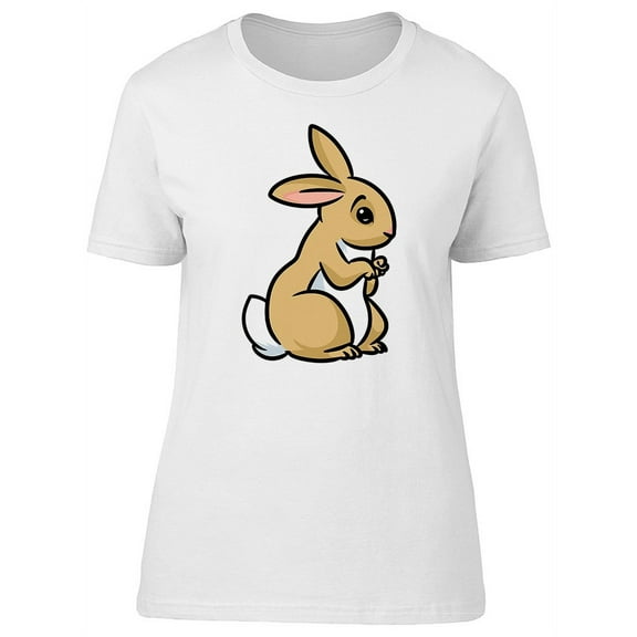 Cute Cartoon Brown Rabbit Tee Women's -Image by Shutterstock