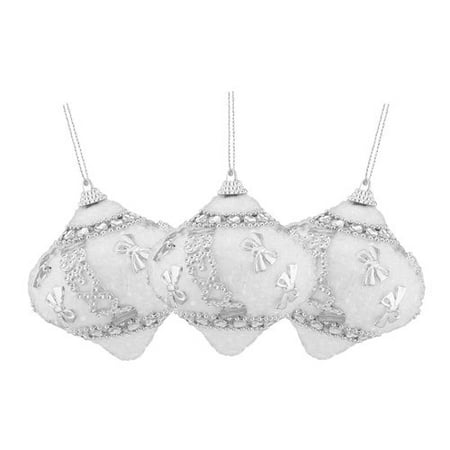 - Northlight Seasonal ''Sexy'' Beaded and Glittered Shatterproof Onion Christmas Ornament (Set of 3)